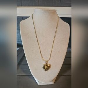 Gold-Tone Heart Locket Necklace | 18"